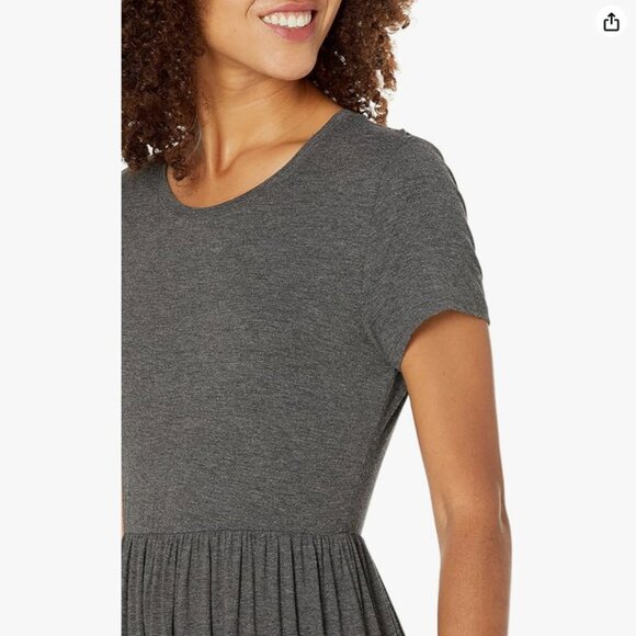 NWOT Size XL Amazon Essentials charcoal gray maxi dress - Picture 12 of 13
